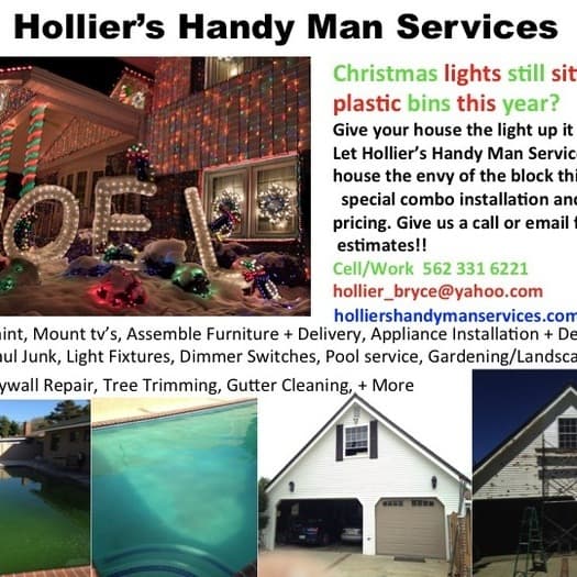 Hollier's Handyman Services does everything from home repair and renovation down to small and odd jobs.
